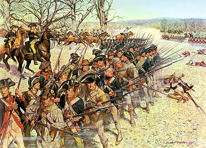 1st Maryland Regiment holding back the British at the Battle of Guilford Courthouse thumbnail