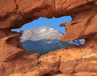 brown rock formation hole showing rocky mountain thumbnail