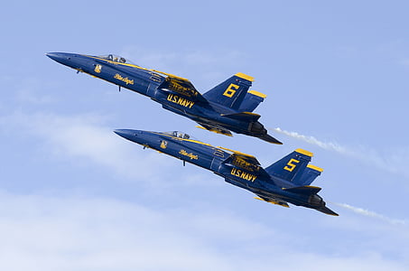 two U.S Navy aircrafts in mid flight thumbnail