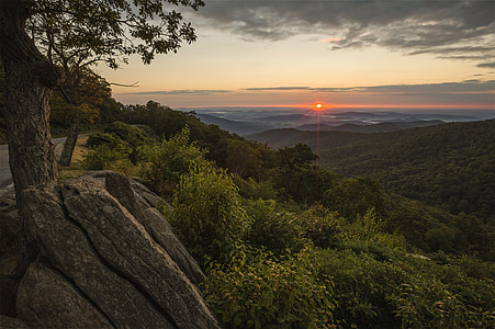 mountain ranges during golden hour thumbnail