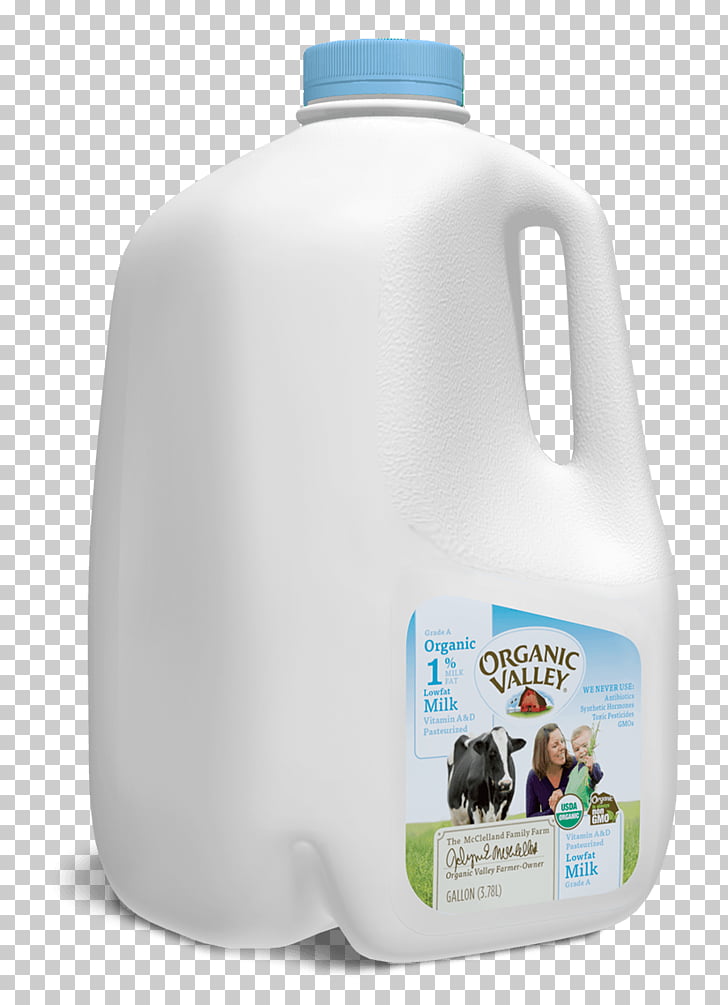 Cow's milk Milk bottle, Milk gallon , Organic Valley fresh milk PNG clipart