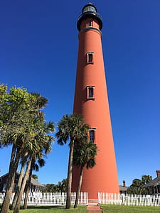 Lighthouse With White Fences thumbnail