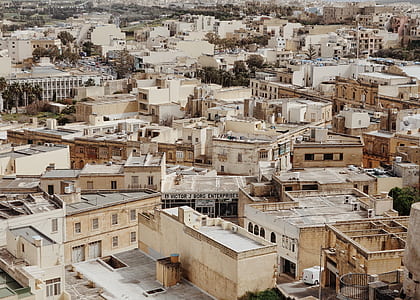 high-angle photography of village thumbnail