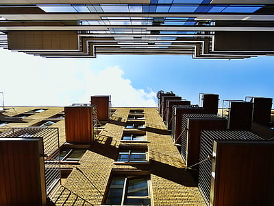 sky, clouds, buildings, glass thumbnail