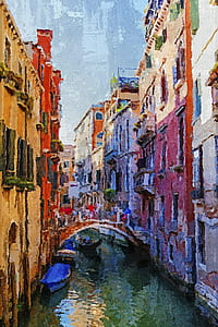 multicolored city buildings painting thumbnail