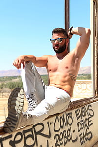 men's distressed acid-washed jeans thumbnail