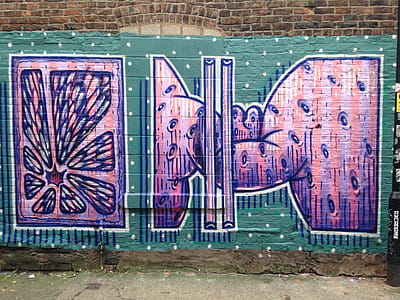 Beautiful Street Art on Back Turner Street, in Manchester's Northern Quarter. thumbnail