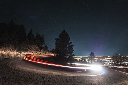 time lapse photography of vehicle lights thumbnail