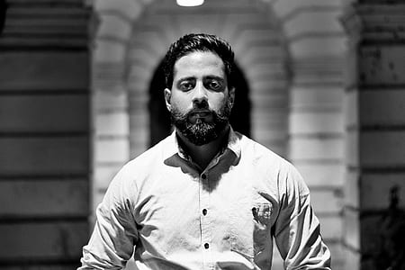 grayscale photography of man thumbnail
