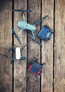 Two Assorted Quadcopter Drones With Controllers thumbnail
