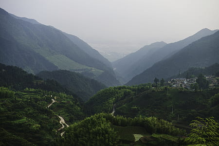 aerial view of mountains thumbnail