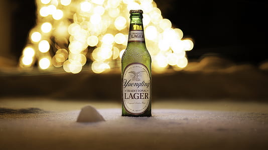 Yuengling Lager bottle on beige surface thumbnail