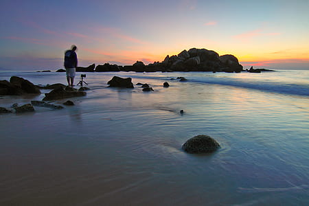sea, dawn, nature, sky thumbnail