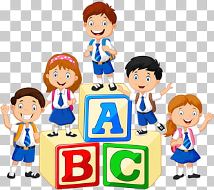 Pre-school Child , A bunch of kids, children on ABC blocks artwrok PNG clipart