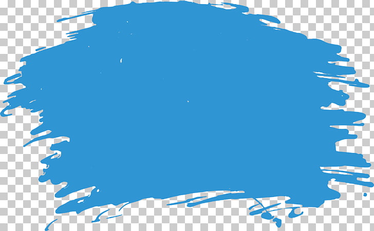 Brush Watercolor painting, Sky blue watercolor brush PNG clipart