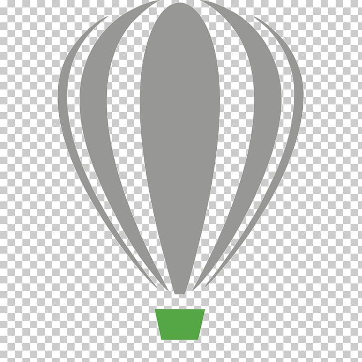 CorelDRAW Computer Software Logo, cdr, gray and green hot air balloon art PNG clipart