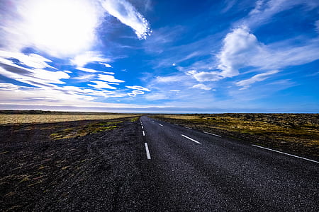 road, landscape, nature, clouds thumbnail