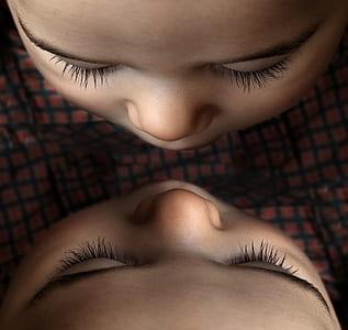 mirror photography of toddler thumbnail