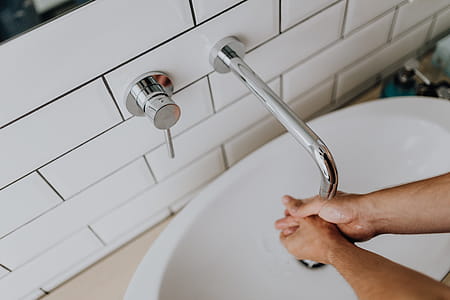 Washing of hands under running water thumbnail