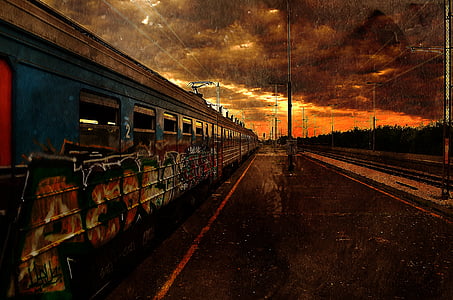 moving train during rainy day thumbnail