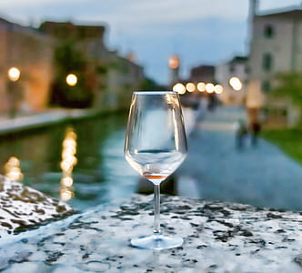 empty wine glass on white surface thumbnail