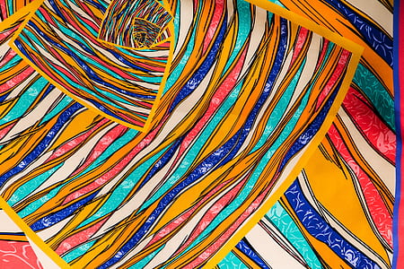 yellow, blue, and red abstract painting thumbnail