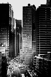 grayscale photography of buildings thumbnail
