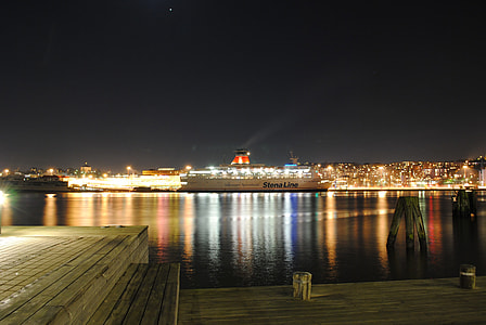 Night Time Skyline across the water thumbnail