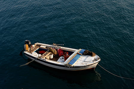 white power boat on body of water thumbnail