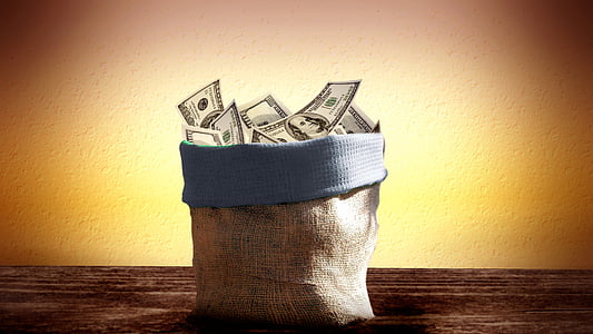sack of U.S. dollar banknote thumbnail