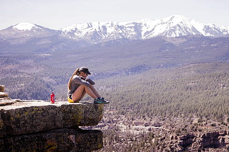 snow, mountains, nature, person thumbnail
