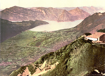 Stans from the Stanserhorn Around 1900 in Switzerland thumbnail