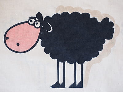 black sheep printed textile thumbnail