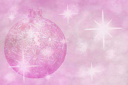 pink translucent glass ball decor thumbnail