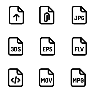 Documents svg vector icon sets