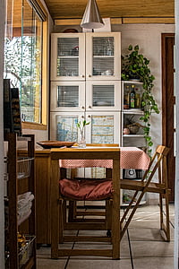 empty chairs and tables inside room thumbnail