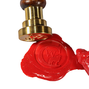 brass-colored wax stamp thumbnail
