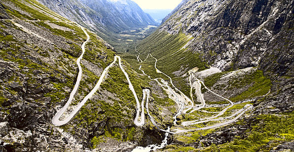 aerial photo road on mountain thumbnail