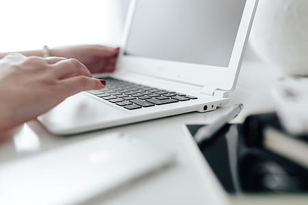 Workplace with laptop on table at home thumbnail