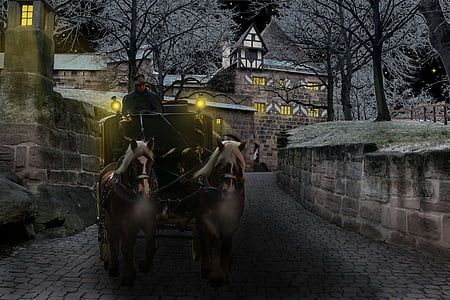brown and black carriage illustration thumbnail
