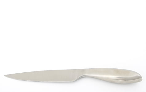 gray stainless steel knife on white surface thumbnail