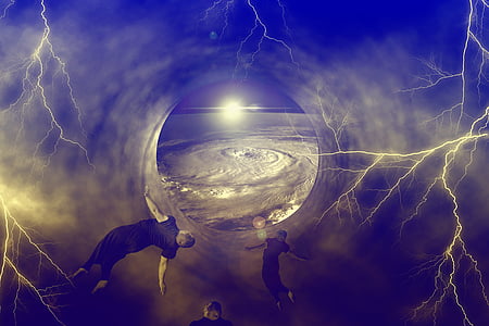 persons wearing black shirt near storms thumbnail