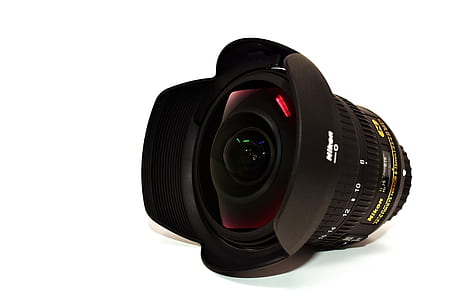 black Nikon telephoto lens thumbnail