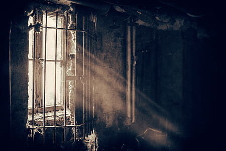 gray metal window gate with light thumbnail