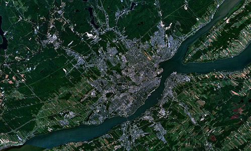 Satellite Image of Quebec City, Canada thumbnail