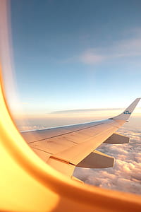flying white KLM plane thumbnail