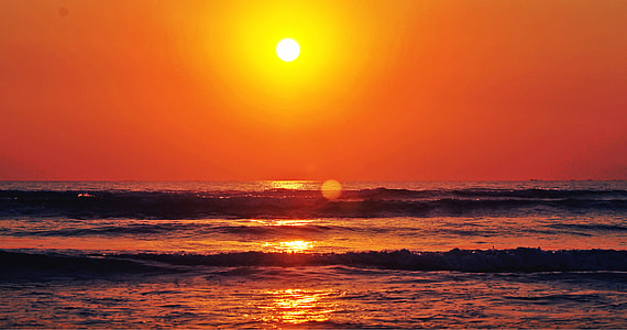ocean waves under sunset thumbnail