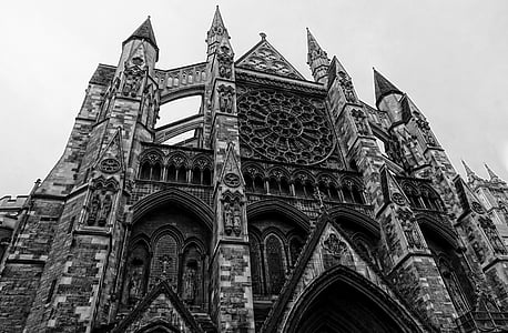grayscale photography of cathedral thumbnail