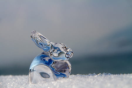 close up photography of crystal rabbit ornament thumbnail