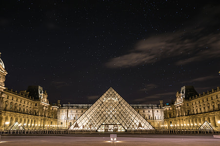 Louvre Museum during nighttime thumbnail